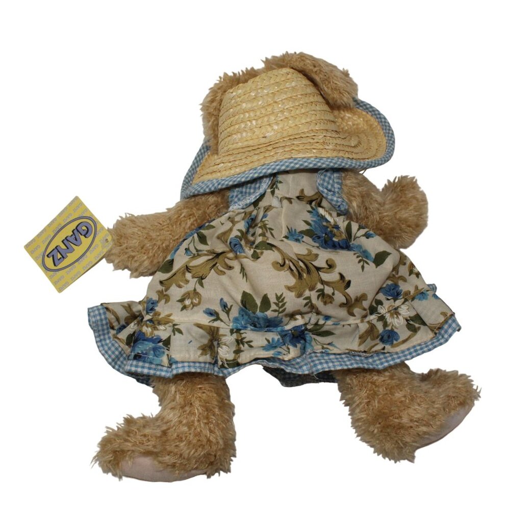 Ganz Petunia Plush Bunny Rabbit Easter Spring Dress Straw Hat Deadstock NEW - Picture 5 of 10